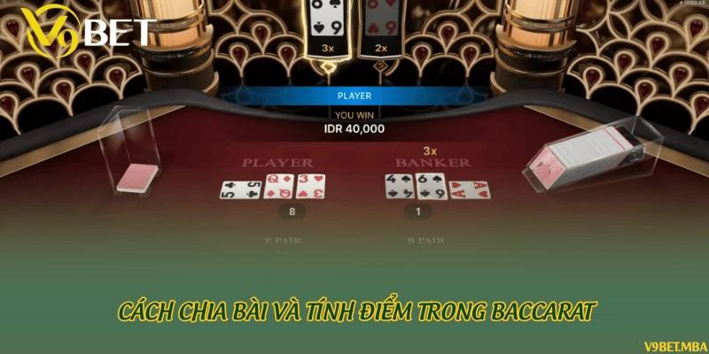 Cách chia bài và tính điểm trong Baccarat