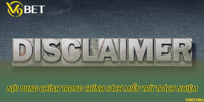 Nội dung chính trong chính sách miễn trừ trách nhiệm